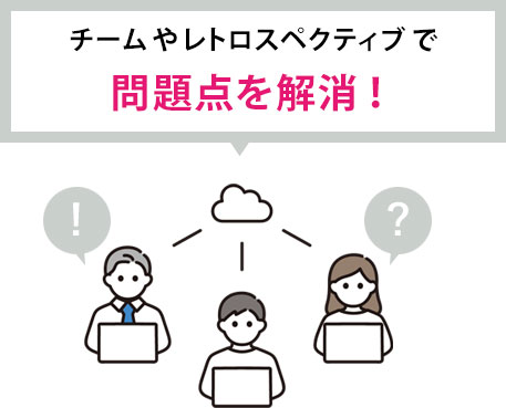 チームやレトロスペクティブで問題点を解消！