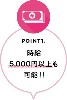 POINT1.時給4,000円以上も可能!!